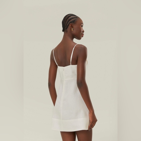 Farm Rio White 3d Flower Bodice Mini Dress - Picture 9 of 9